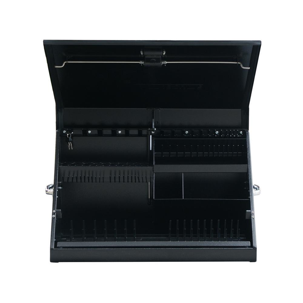 30 in. 0-Drawer Portable Tool Box in Black Powder Coated - Super Arbor