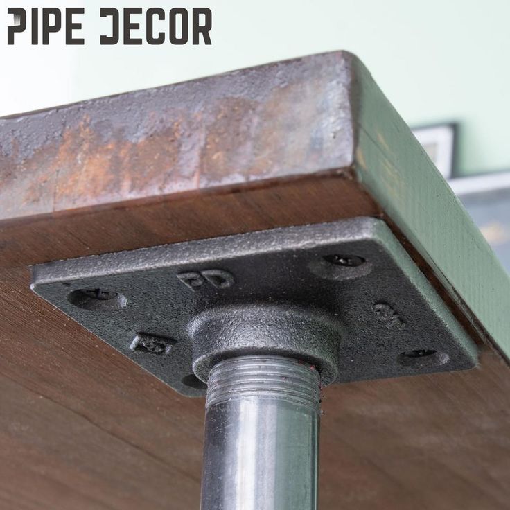 3/4 in. x 2.5 ft. L Black Steel Pipe Square Flange Table Kit (Set of 4)