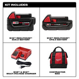 M18 18-Volt Lithium-Ion Starter Kit with One 5.0 Ah and One 2.0 Ah Battery and Charger - Super Arbor