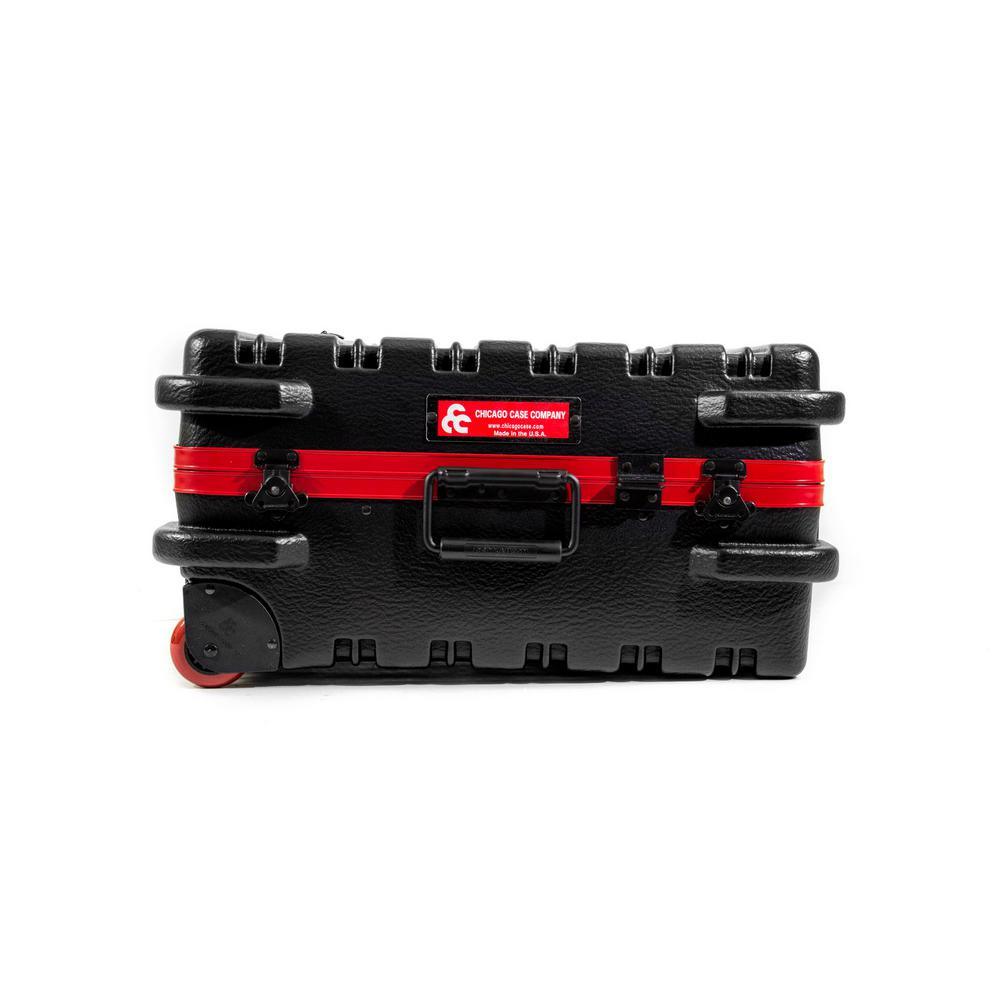 14 in. Slim Line Military-Style Wheeled Tool Case in Black - Super Arbor