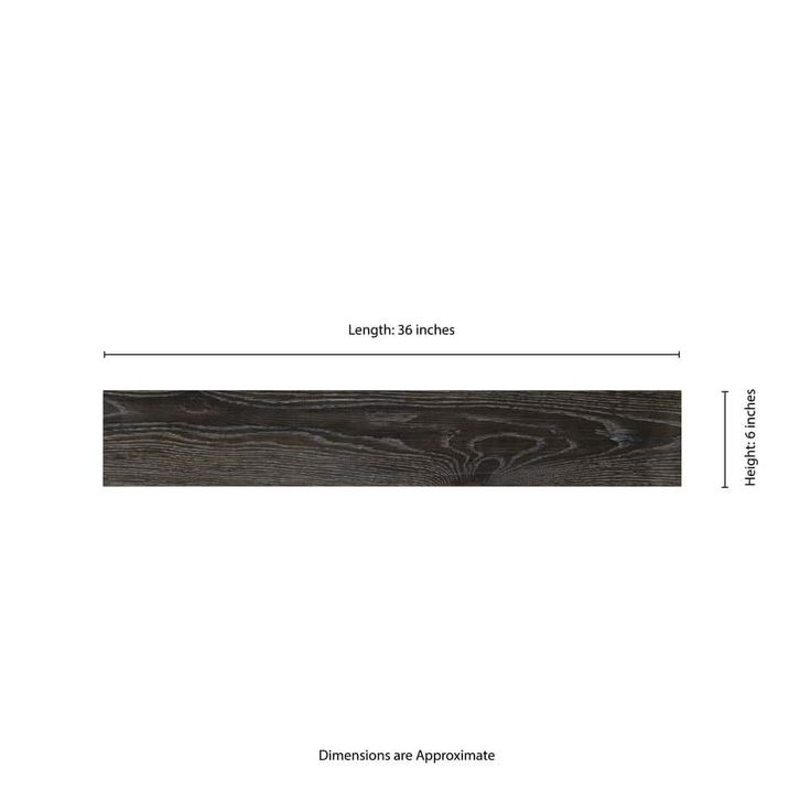 Benson Nero 6 in. x 36 in. Matte Porcelain Floor and Wall Tile (13.5 sq. ft./Case)