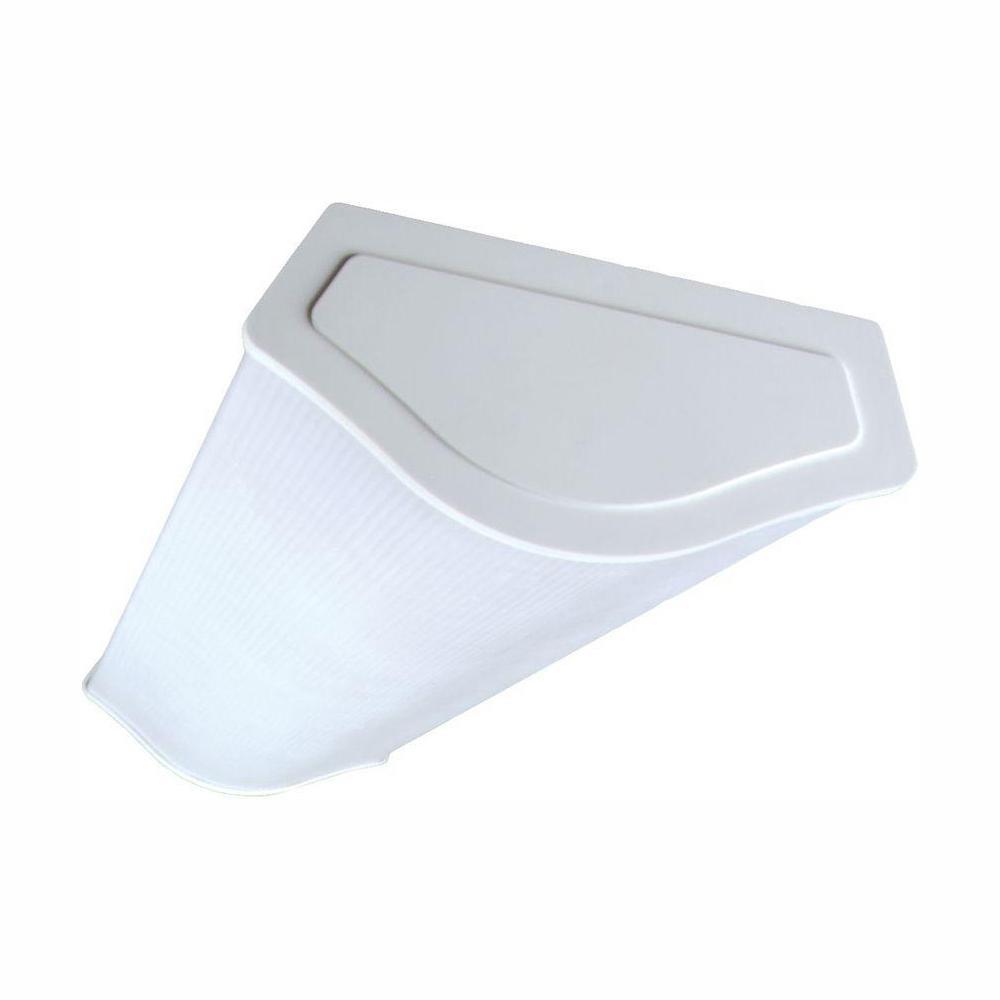 4-Light White Wraparound Fluorescent Steel Ceiling Fixture with White Euro-Style Acrylic Lens - Super Arbor