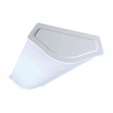 4-Light White Wraparound Fluorescent Steel Ceiling Fixture with White Euro-Style Acrylic Lens - Super Arbor