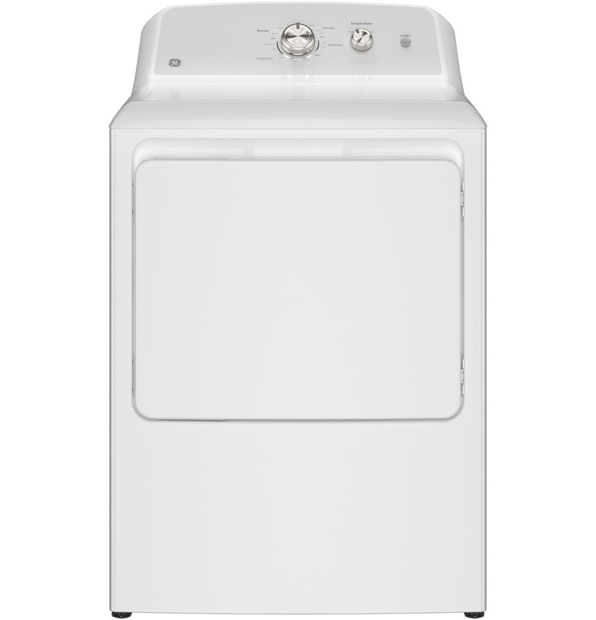 GE 7.2-cu ft Reversible Side-Swing Door Gas Dryer (White)