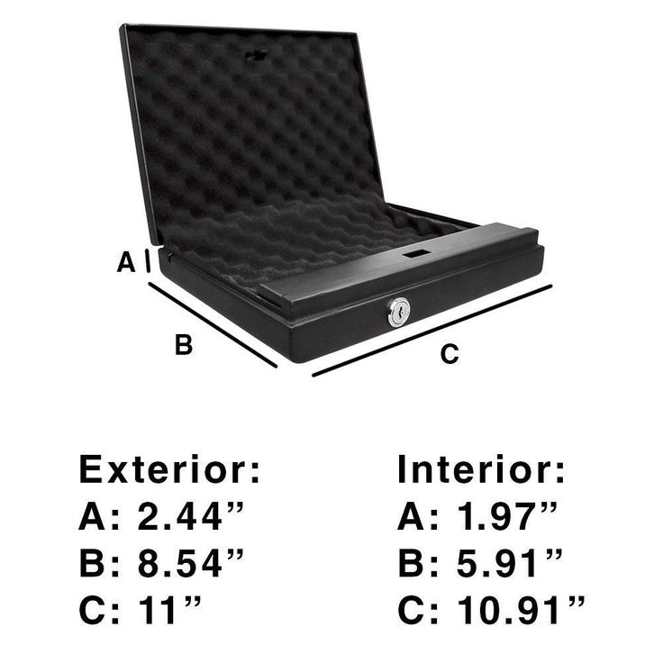 Portable Quick Access Gun Safety Box with Electronic Lock, Override Key and Tether Cable