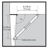 Bright Brass Lid Support Right-Hand Hinges