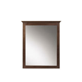28 in. W x 33 in. H Framed Rectangular  Bathroom Vanity Mirror in Antique Coffee