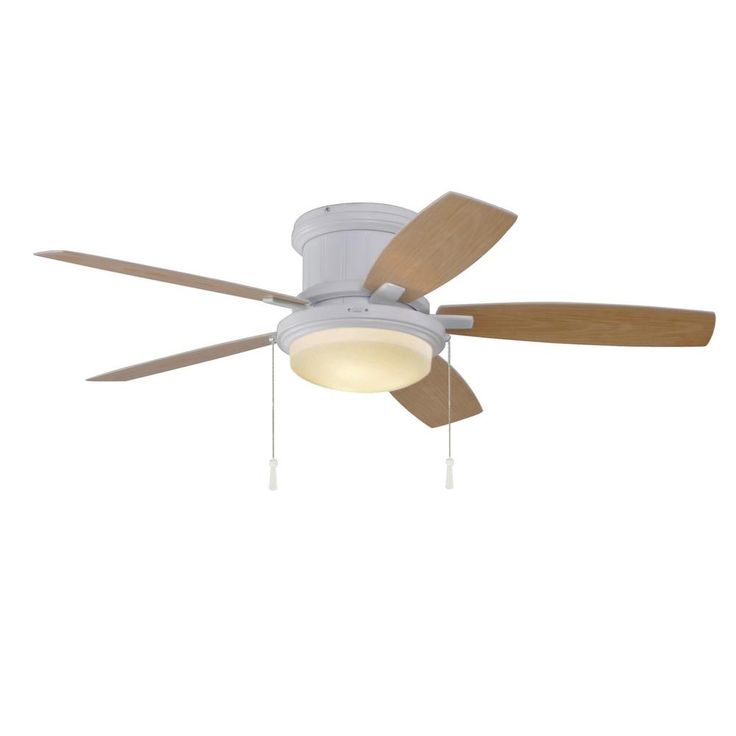 Roanoke 48 in. LED Indoor/Outdoor Matte White Ceiling Fan with Light Kit