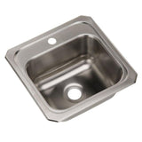 Celebrity Drop-In Stainless Steel 15 in. 1-Hole Single Bowl Kitchen Sink
