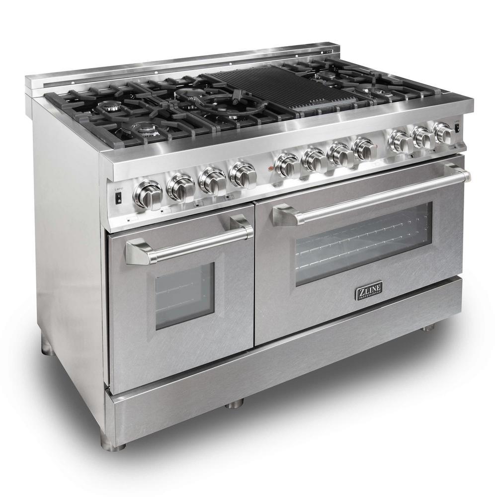 ZLINE 48 in. Professional Dual Fuel Range in Stainless Steel (RA48) - Super Arbor