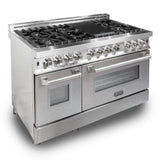 ZLINE 48 in. Professional Dual Fuel Range in Stainless Steel (RA48) - Super Arbor