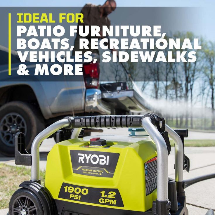 RYOBI 1900 PSI 1.2 GPM Cold Water Wheeled Electric Pressure Washer