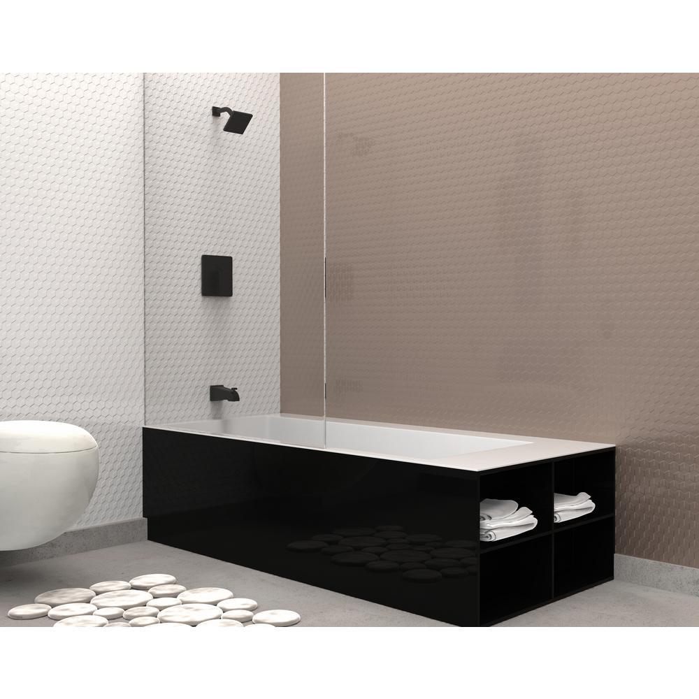 Belanger Single-Handle 1-Spray Tub and Shower Faucet in Matte Black (Valve Included) - Super Arbor