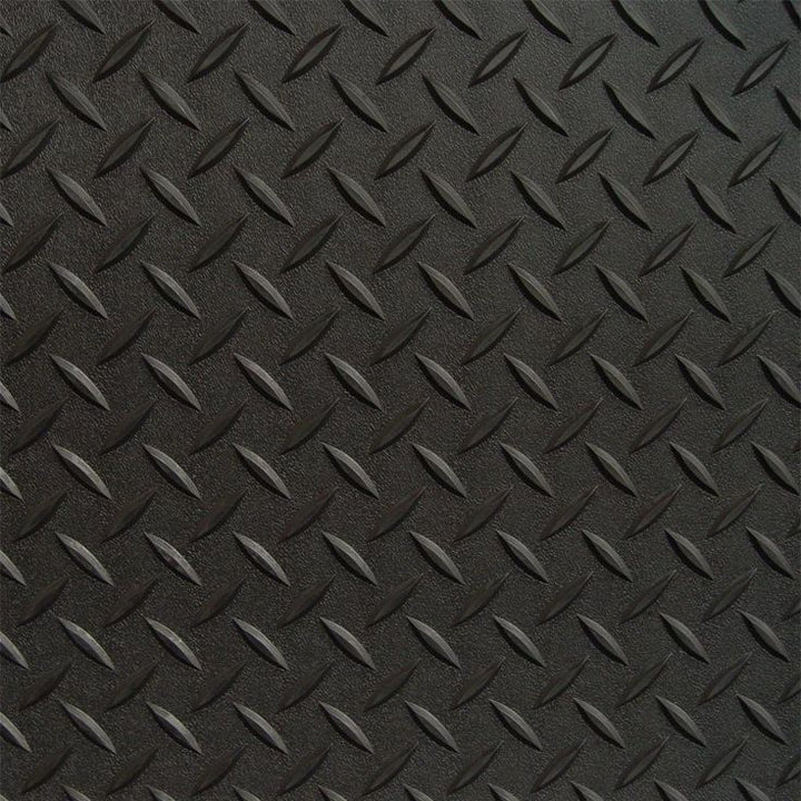 Diamond Deck 7.5 ft. x 10 ft. Black Textured PVC Floor Mat