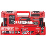 Craftsman 63-Piece Mechanic's Tool Set - Metric and SAE, 3/8" Drive