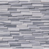 Arctic White 3D Ledger Panel 6 in. x 24 in. Honed Marble Wall Tile (10 cases / 60 sq. ft. / pallet) - Super Arbor