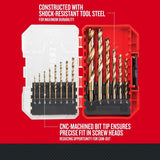 CRAFTSMAN 14-Piece Assorted Gold Ferrous Coated HSS Twist Drill Bit Set