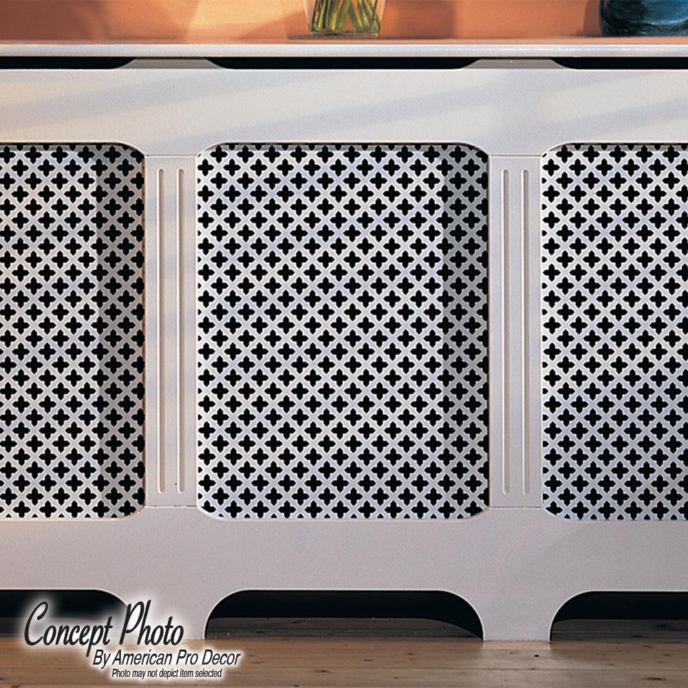72 in. x 24 in. x 1/8 in. Unfinished Interlocking Circle Decorative Perforated Paintable MDF Screening Panel Insert - Super Arbor