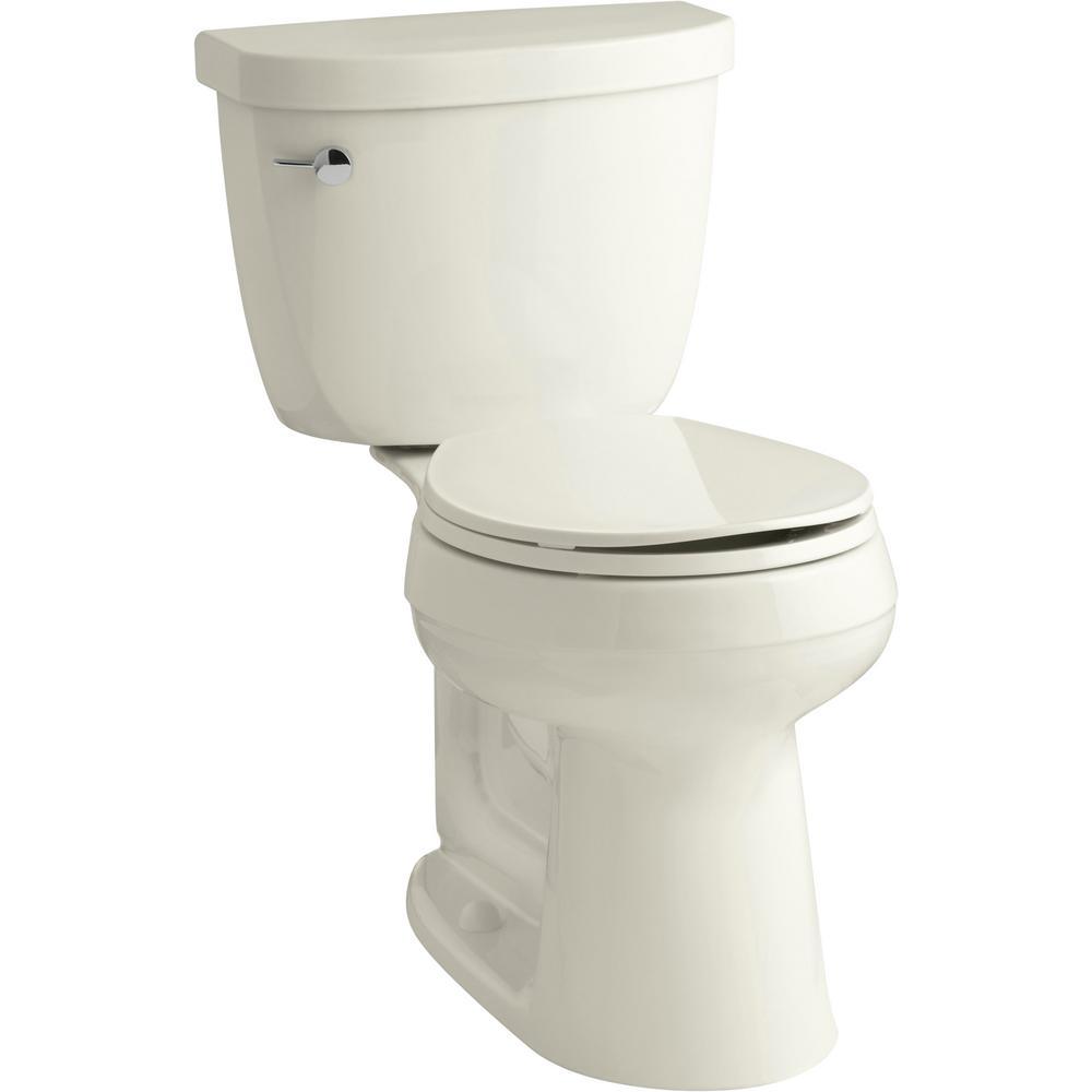 Cimarron Comfort Height 2-Piece 1.28 GPF Single Flush Round Toilet with AquaPiston Flush Technology in White - Super Arbor
