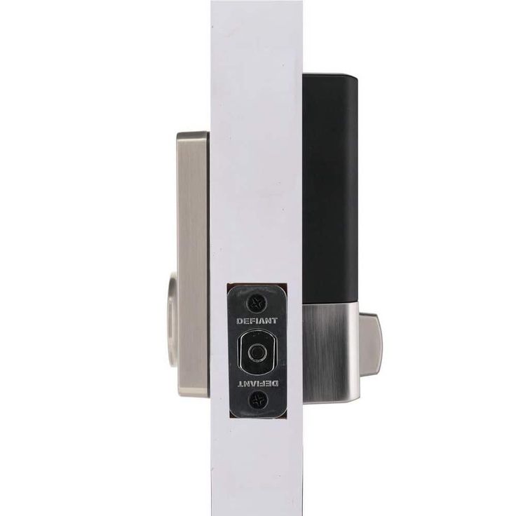 Defiant Square Satin Nickel Smart Wi-Fi Deadbolt Powered By Hubspace