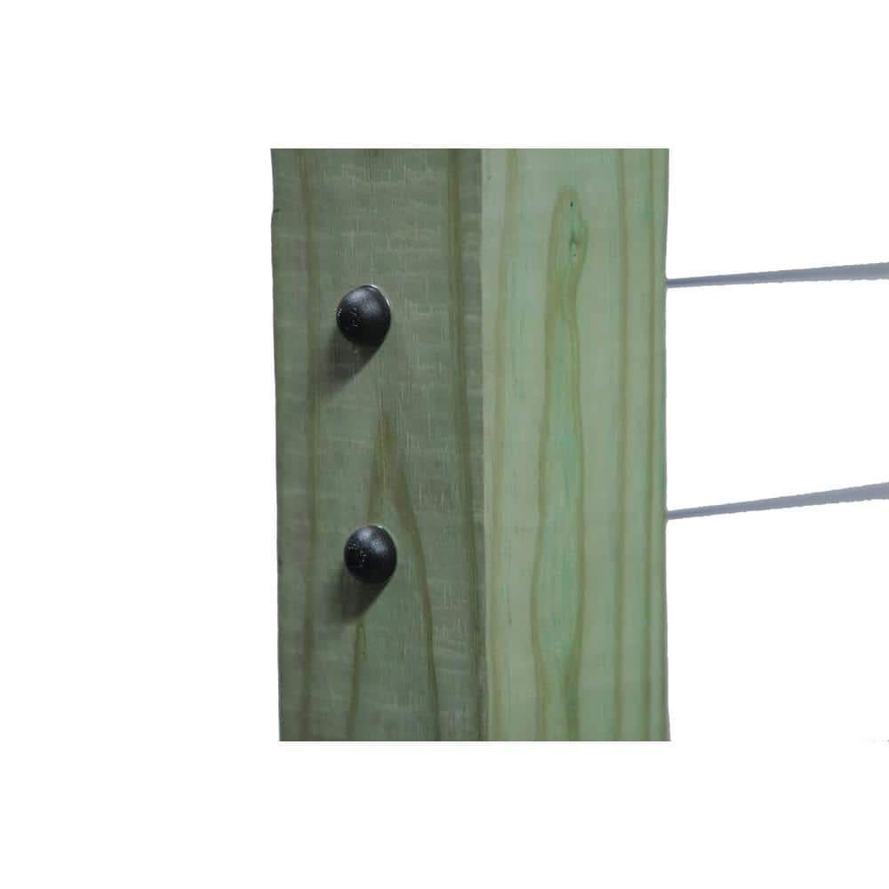 1/8 in. Stainless Steel Cable Railing Assembly Kit - 35 ft. with Black Caps