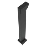 Elevation Aluminum 5.25 in. x 4.81 in. x 3.5 ft. Matte Black Deck End Post for Cable Railing System