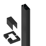 Elevation Aluminum 5.25 in. x 4.81 in. x 3.5 ft. Matte Black Line Mid Post for Cable Railing System