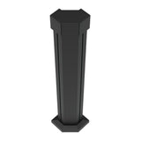 Elevation Aluminum 8.75 in. x 5.38 in. x 3.5 ft. Matte Black Corner Post for Cable Railing System