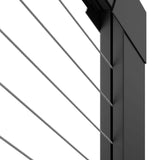 Elevation Aluminum 5 ft. x 42 in. Matte Black Stair Panel for Cable Railing System