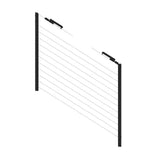Elevation Aluminum 5 ft. x 42 in. Matte Black Stair Panel for Cable Railing System