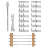 61 Pack Cable Railing Swage Threaded Stud Tension End Fitting Terminal for 1/8in.Deck Cable Railing,Stainless Steel