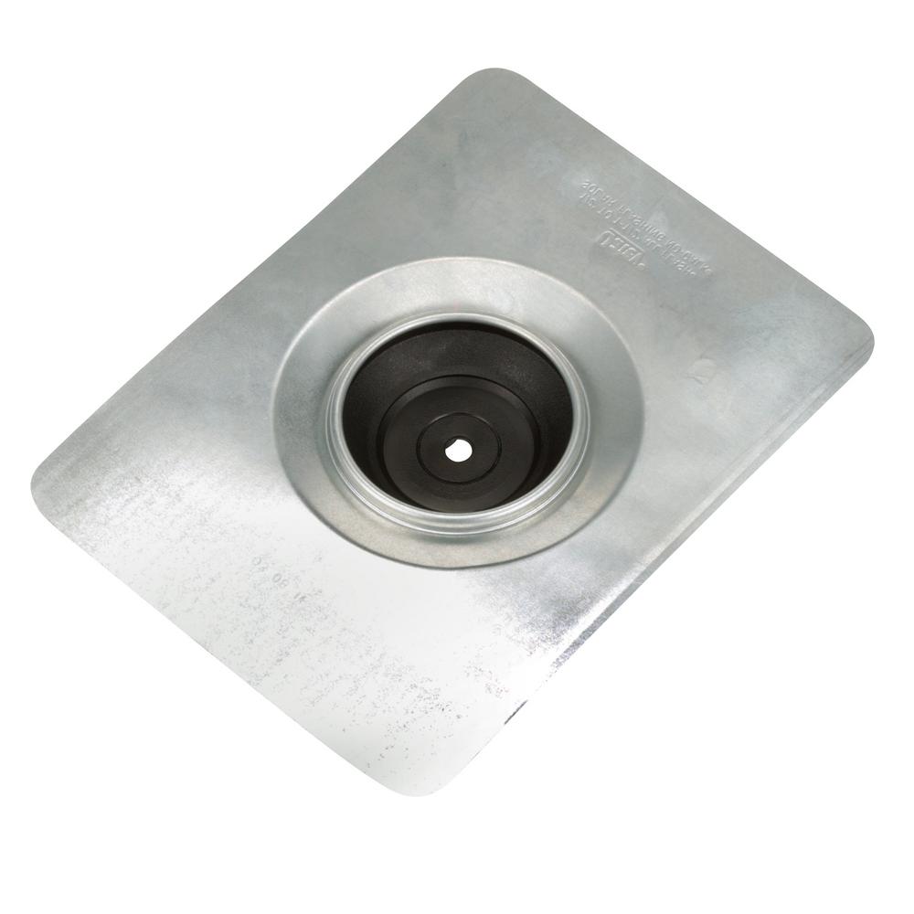 Aurora No-Calk 9-1/2 in. x 12-1/2 in. Solar Vent Pipe Roof Flashing with 1/2 in. - 1-1/2 in. Adjustable Diameter - Super Arbor