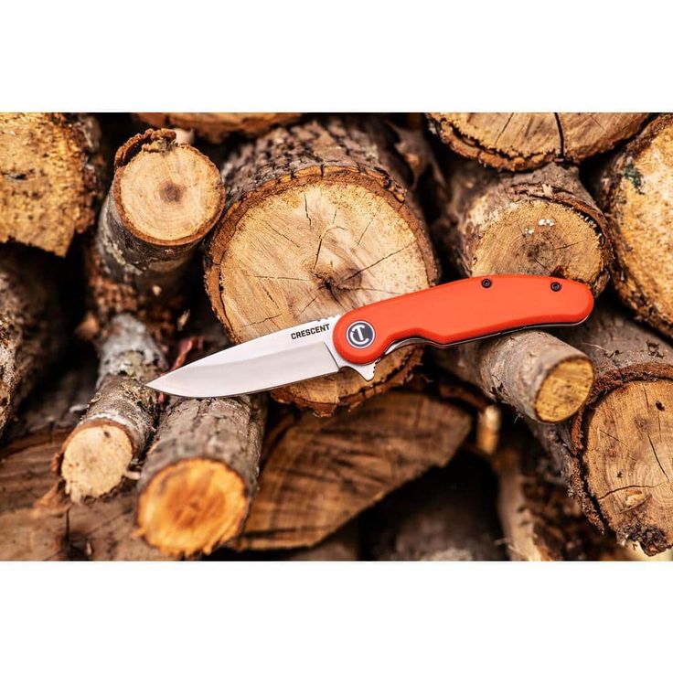 Crescent 3.25 in. Drop Point Blade Everyday CarryKnife with Rawhide Composite Handle