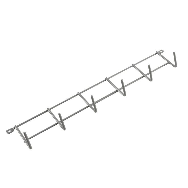 16 in. Gray Steel Wall Mounted Household Storage Hanger 25 lbs