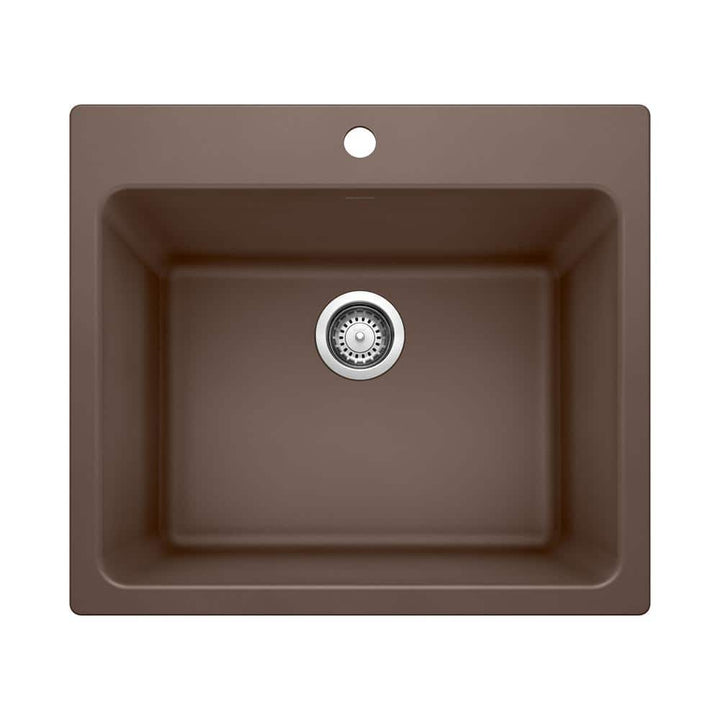 Blanco Liven 25" x 22" Granite Undermount Laundry Sink in Cafe Brown