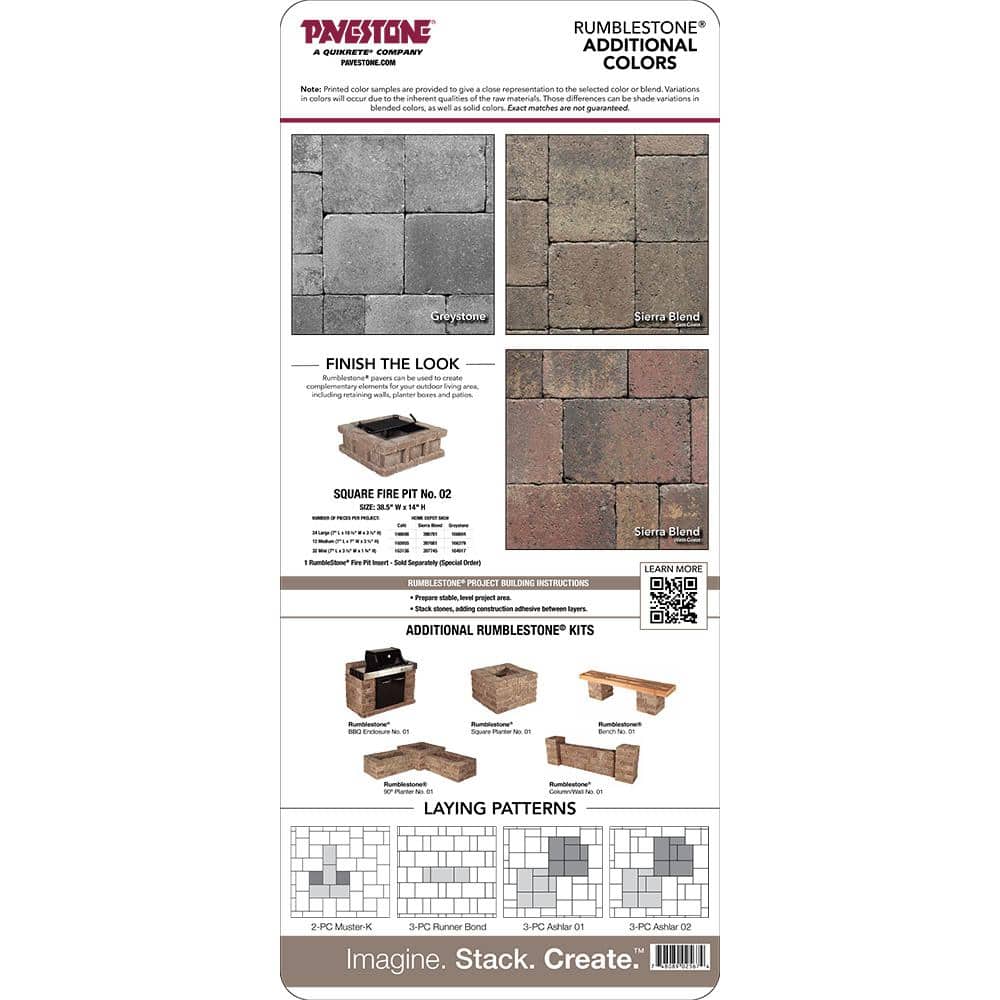 Pavestone Paper Sample Only of RumbleStone 10.5 in. x 7 in. Cafe Rectangle Concrete Paver (1-Piece)
