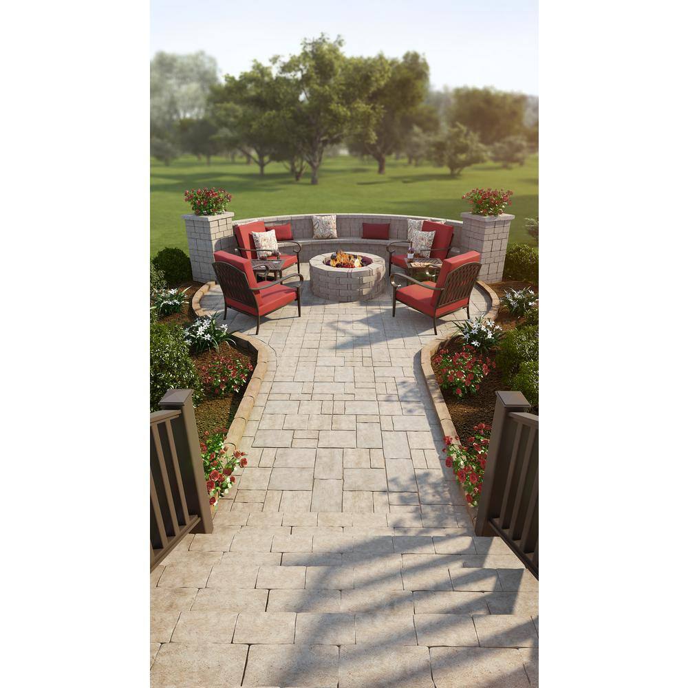 Pavestone Paper Sample Only of RumbleStone Mini 7 in. x 3.5 in. x 1.75 in. Cafe Concrete Paver (1-Piece)