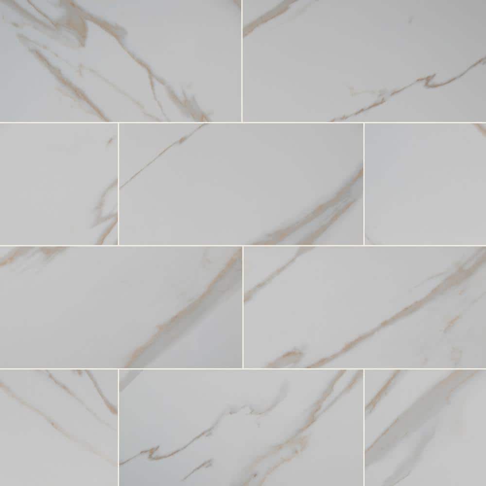 MSI Calacatta Ivory 12 in. x 24 in. Polished Porcelain Floor and Wall Tile (512 sq. ft./Pallet)