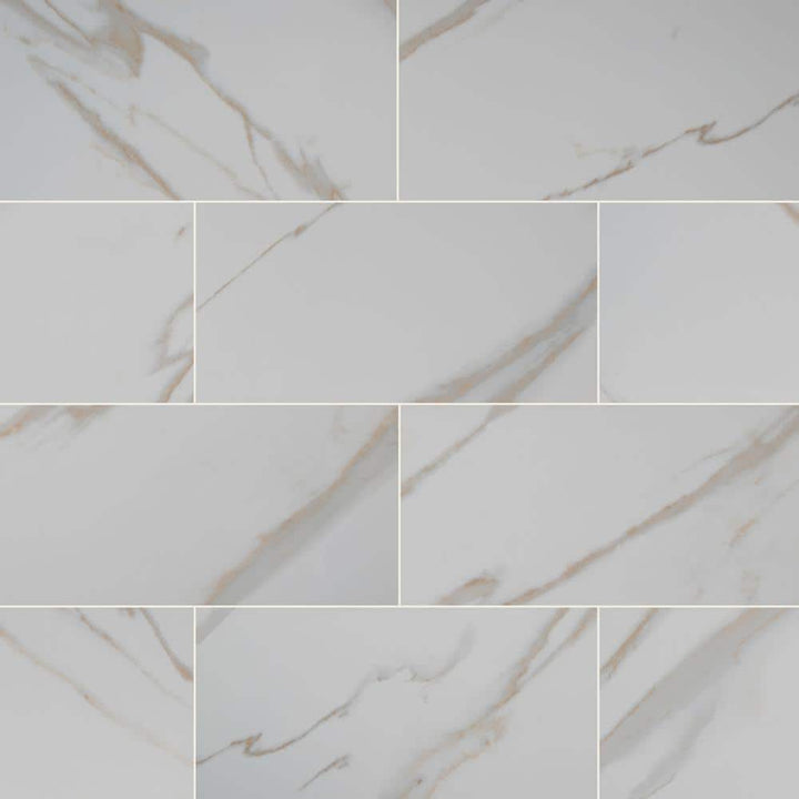 MSI Calacatta Ivory 12 in. x 24 in. Polished Porcelain Floor and Wall Tile (512 sq. ft./Pallet)