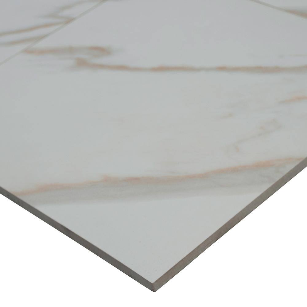 MSI Calacatta Ivory 12 in. x 24 in. Polished Porcelain Floor and Wall Tile (512 sq. ft./Pallet)