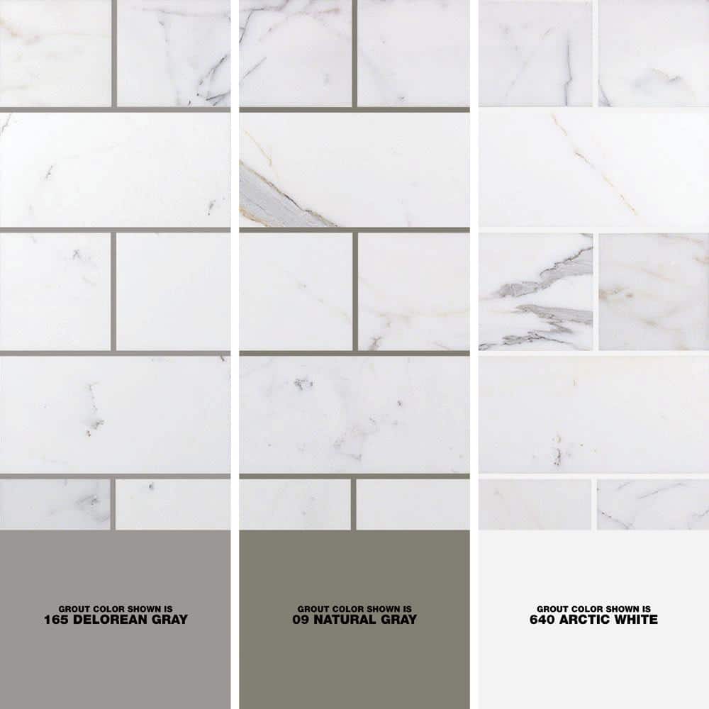 Ivy Hill Tile Calacatta 4 in. x 8 in. x 9mm Polished Marble Subway Tile (25 pieces / 5.55 sq. ft. / box)