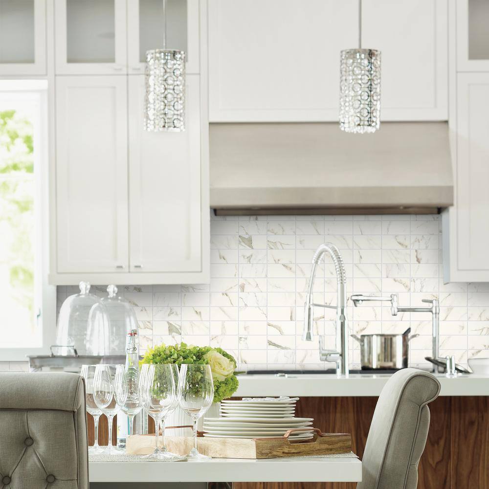 Marazzi Developed by Nature Calacatta 3 in. x 6 in. Glazed Ceramic Wall Tile (12 sq. ft. / case)