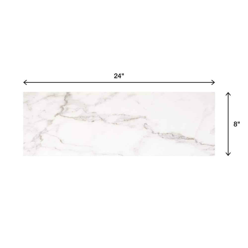 Daltile LuxeCraft Calacatta Gold Marble 8 in. x 24 in. Glazed Ceramic Wall Tile (13.3 sq. ft./Case)