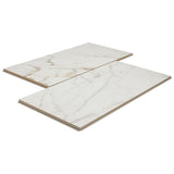 Daltile QuicTile 12 in. x 24 in. Panda Marble Polished Porcelain Locking Floor Tile (9.6 sq. ft. / case)