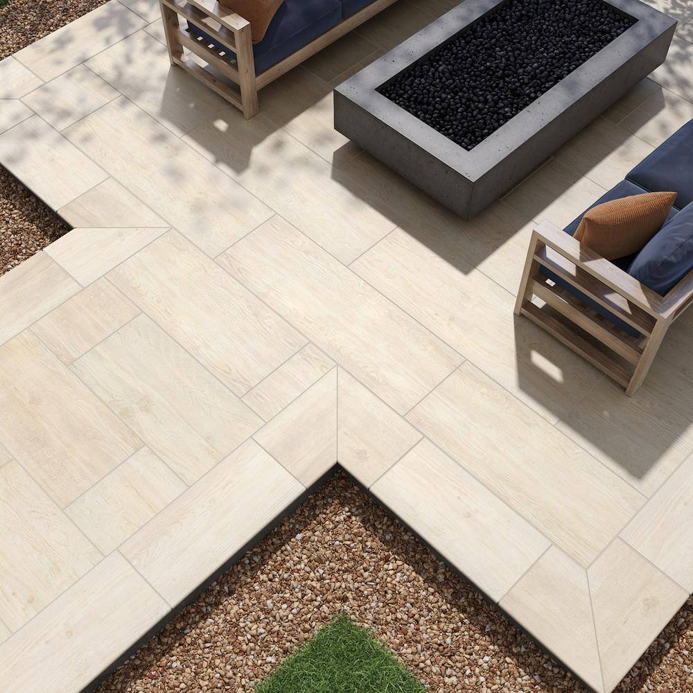 MSI Caldera Blanca 2cm. x 16 in. x 47 in. Matte Porcelain Paver Floor Tile (10.44 sq. ft./Case)