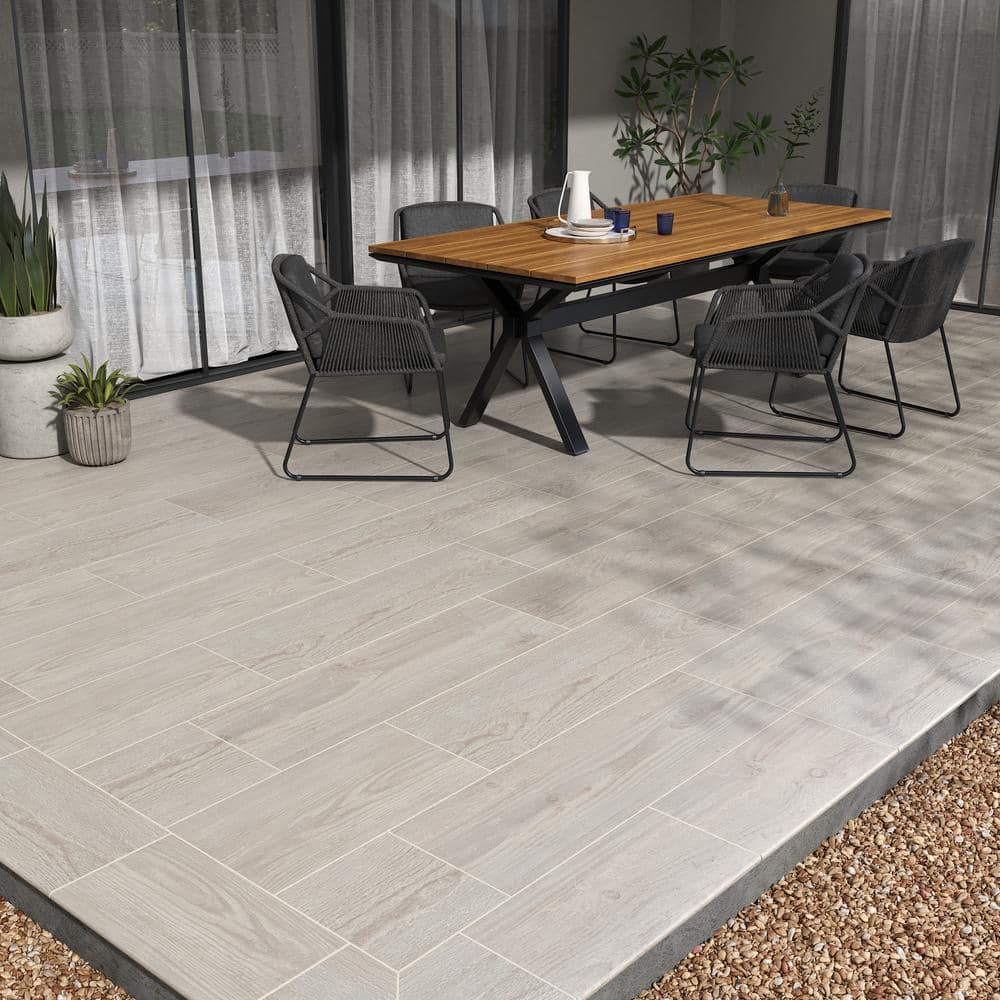 MSI Caldera Grigia 16 in. x 47 in. Matte Porcelain Wood Look Paver Tile (10.44 sq. ft./Case)