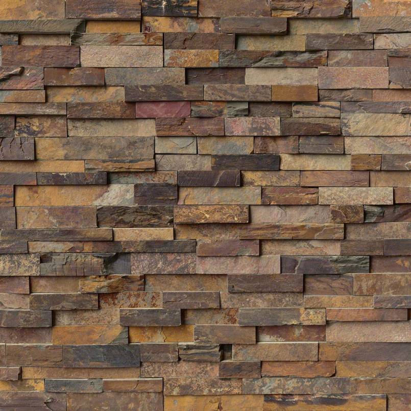 MSI California Gold Ledger Panel 6 in. x 24 in. Natural Slate Wall Tile (4 sq. ft. / case)