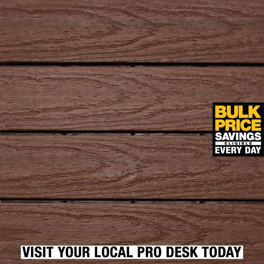 NewTechWood UltraShield Naturale 1 ft. x 1 ft. Quick Deck Outdoor Composite Deck Tile in California Redwood (10 sq. ft. per box)