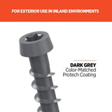 CAMO #10 2-1/2 in. Dark Gray Star Drive Trim-Head Composite Deck Screw (100-Count)