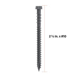 CAMO #10 2-1/2 in. Dark Gray Star Drive Trim-Head Composite Deck Screw (100-Count)
